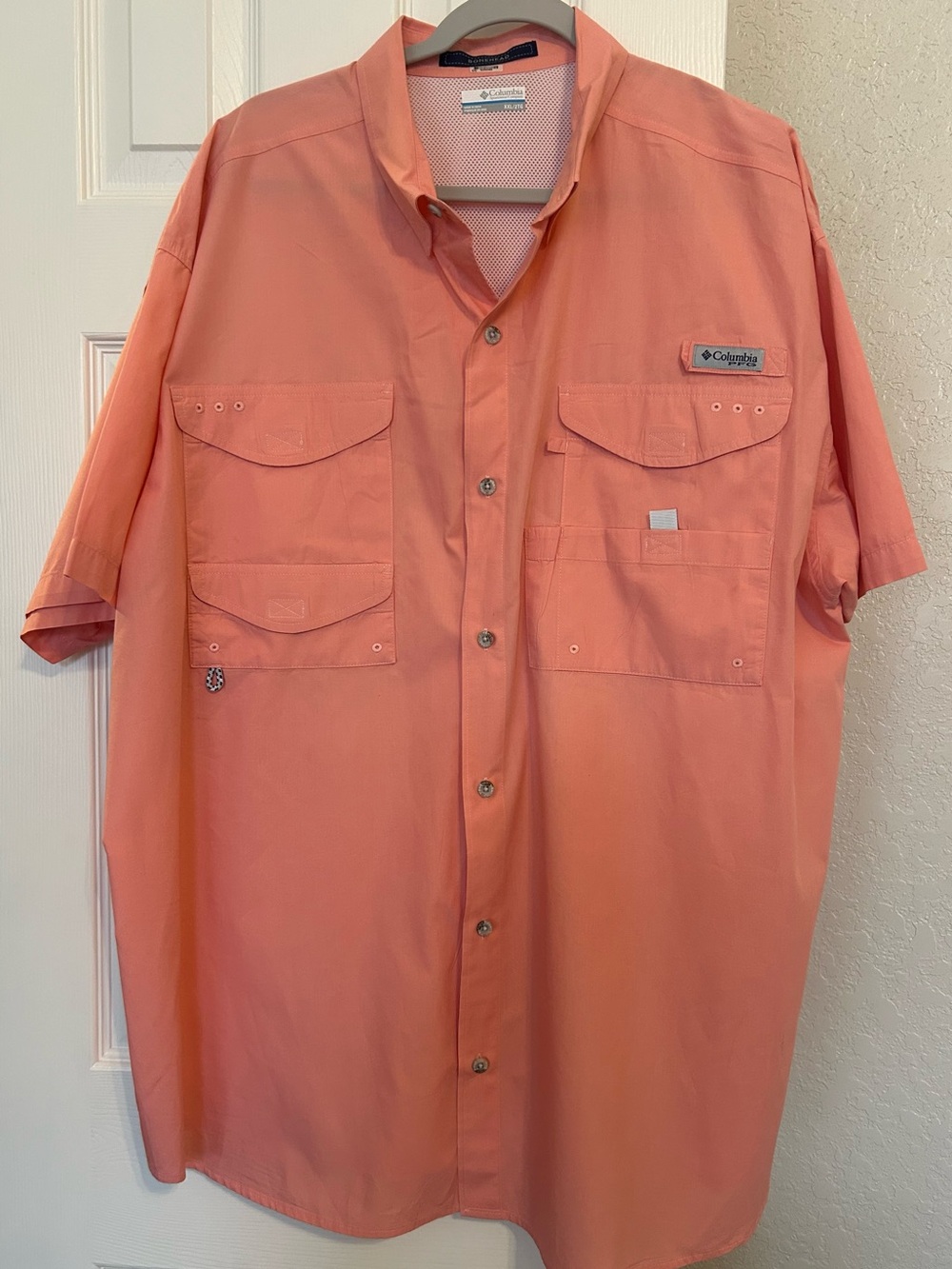 Columbia PFG Bonehead Men’s Short Sleeve Coral Fishing Shirt
